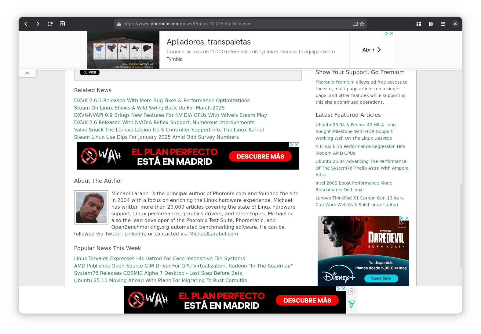 Mas anuncios en el cuerpo de la noticia
