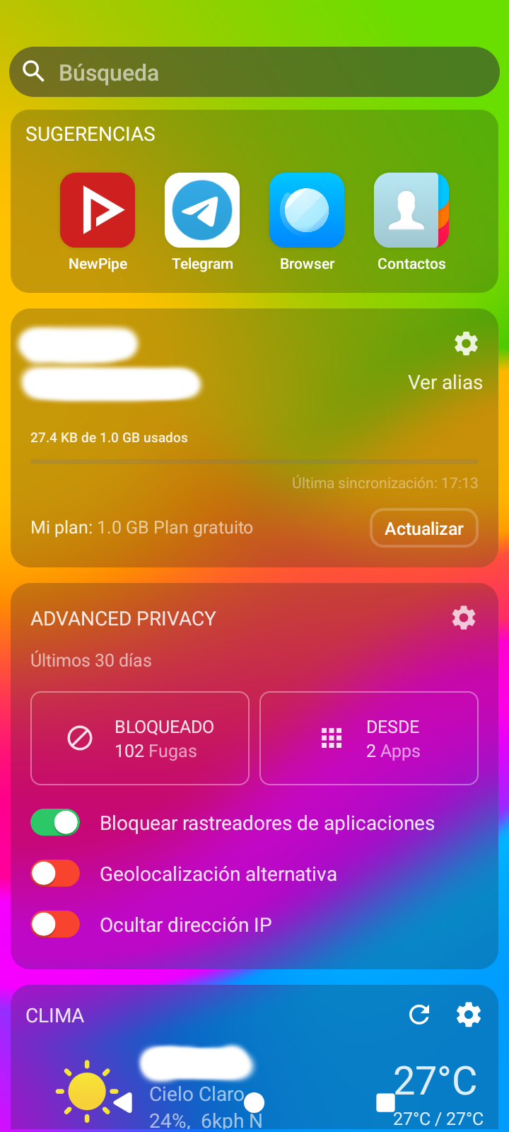 Widgets de e/OS 3.1.1
