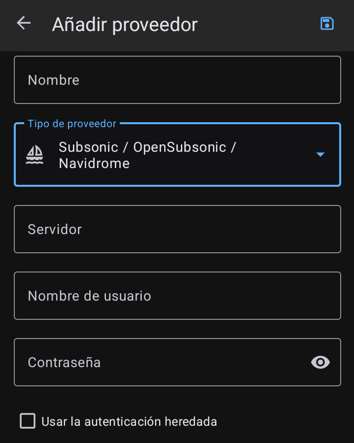 Aplicación de Música