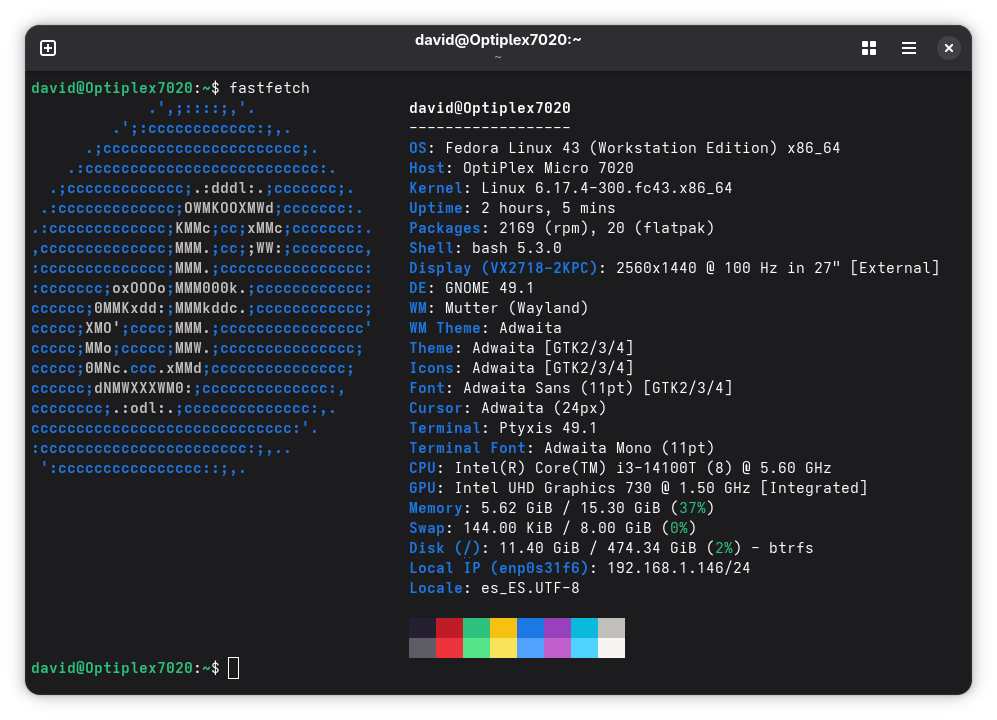 Fastfech de Fedora 43