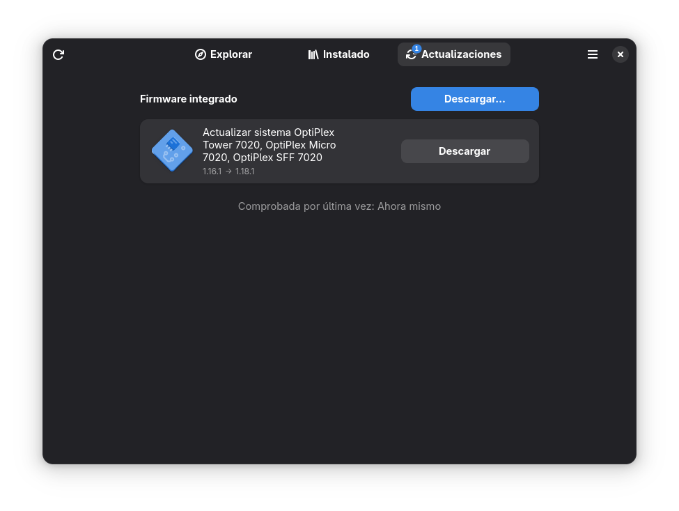 Actualización de BIOS
