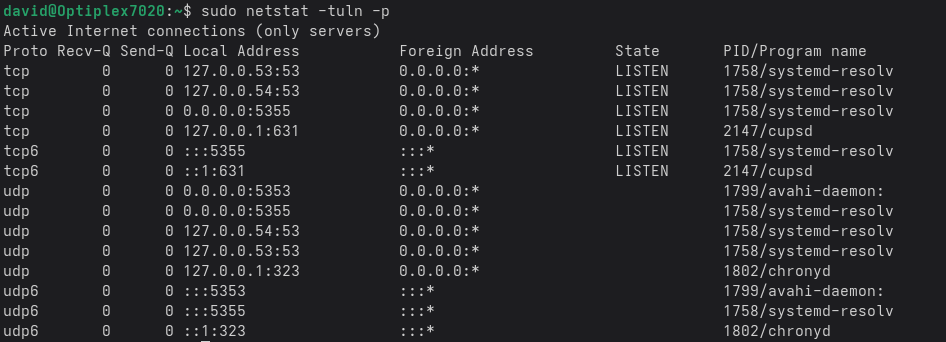 Listar puertos y programas que estan en escucha