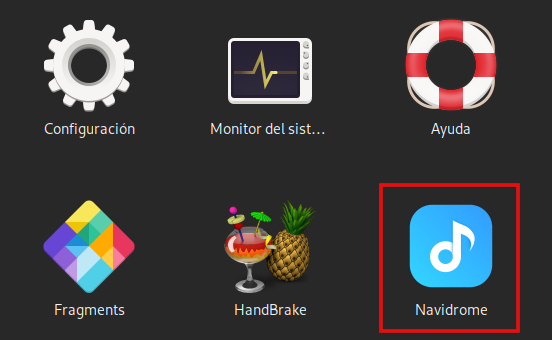 Menú de Gnome Web